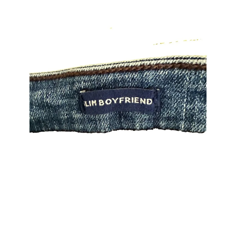 Ralph Lauren Chaps Jeans Womens 14 Blue Denim Cotton Slim Boyfriend